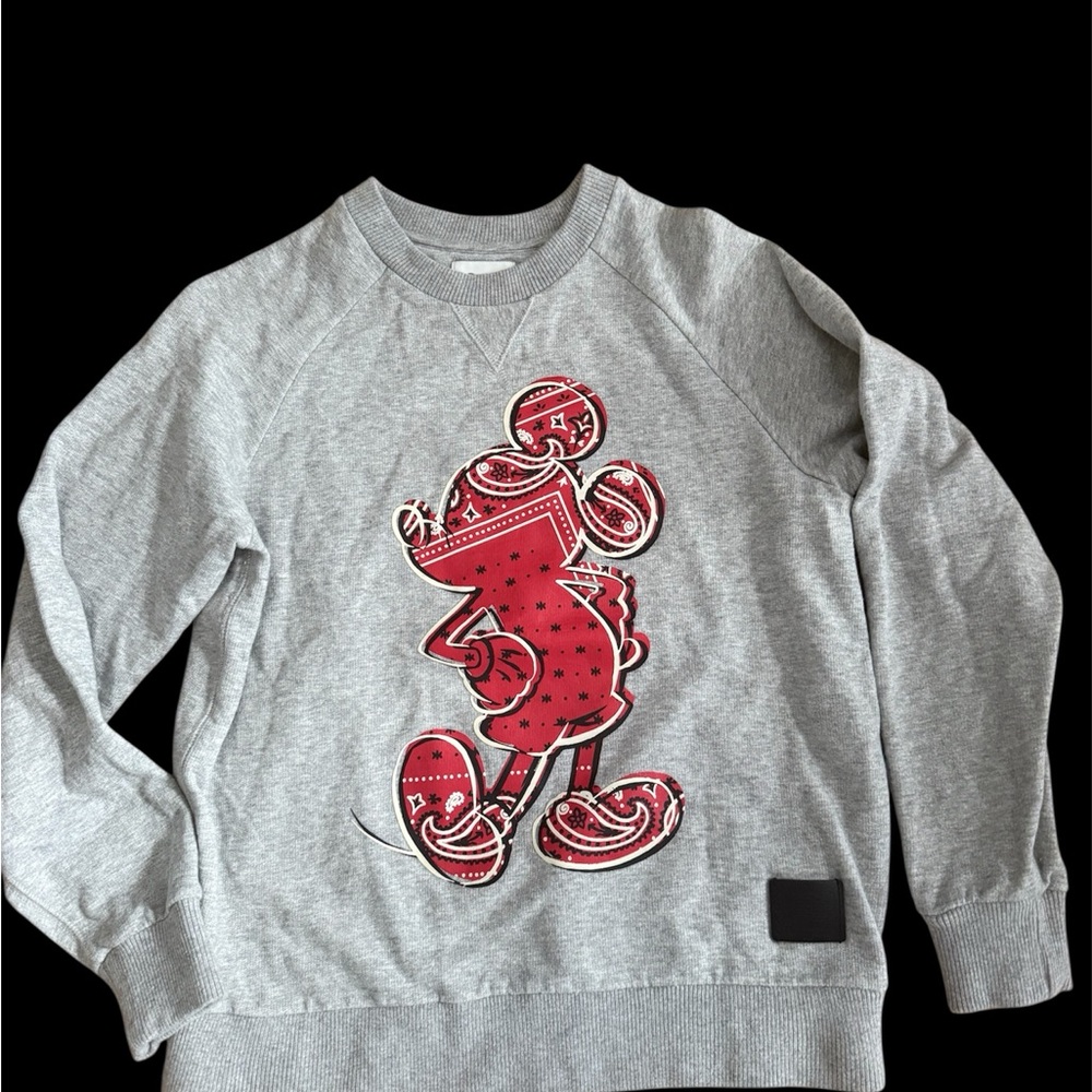 COACH Disney Gray Sweatshirt with Red Mickey Graphic LIKE NEW SZ XS